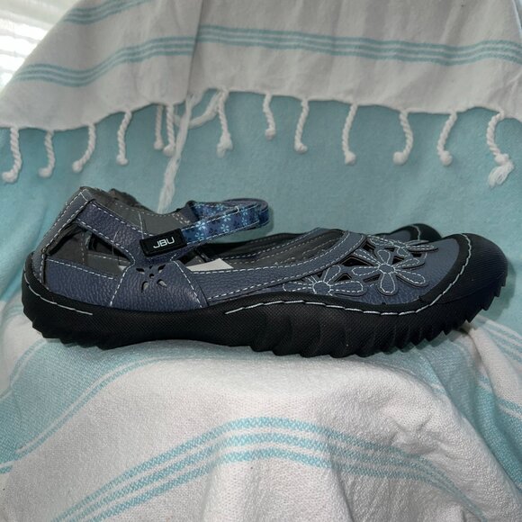 JBU BY JAMBU Women's Mary Jane Wildflower Boho Sandals in Denim Blue 8 M - Picture 5 of 8